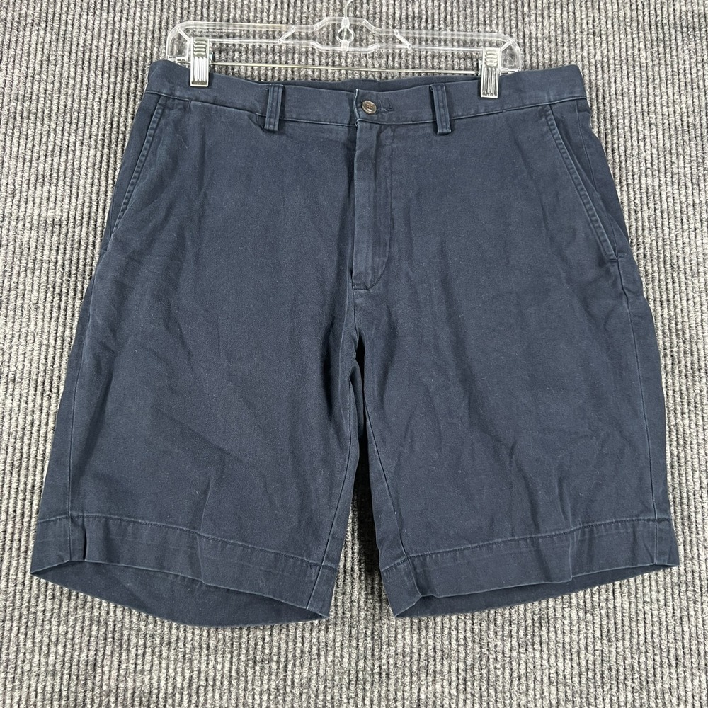 Polo Ralph Lauren Mens Shorts 33 Navy Blue Chino Classic Fit 9" Inseam Casual